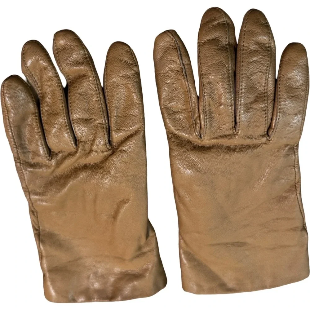Unbranded Leather Gloves Women Large Tan Good‎ Thinsulate Insulated RN42000 90s